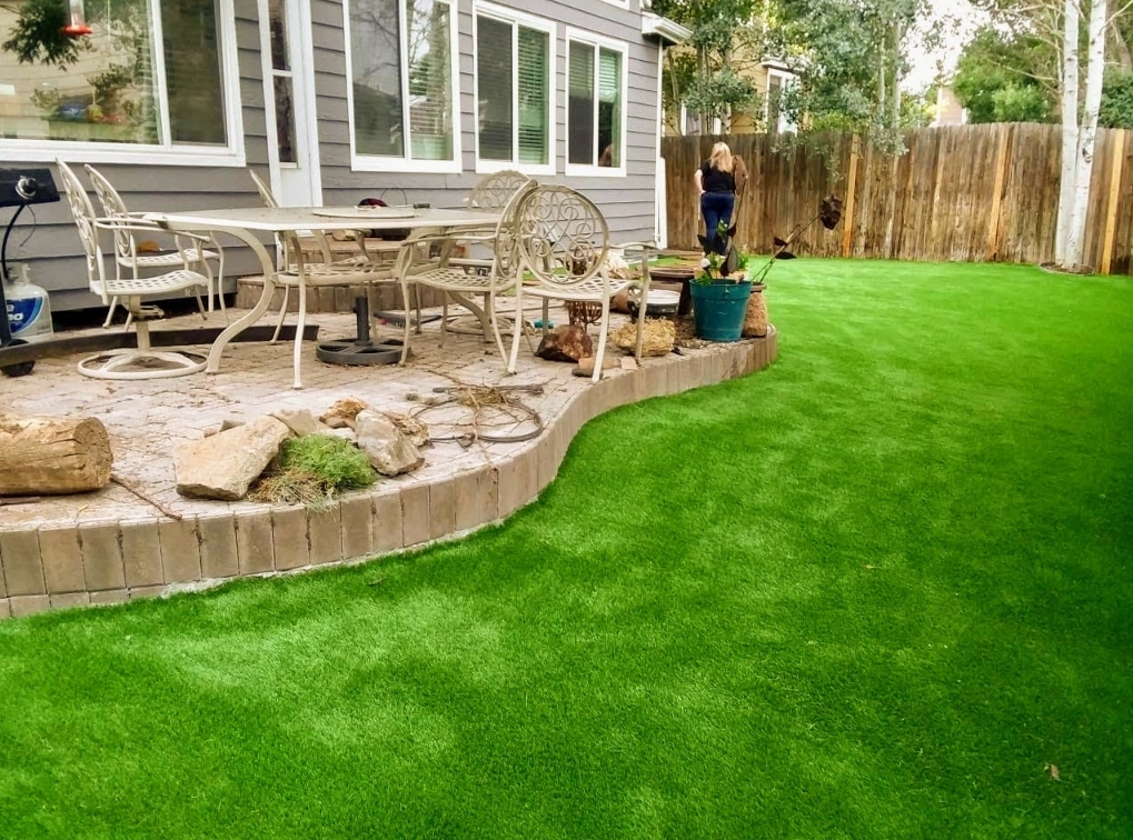 Artificial grass installed at a West Palm Beach home by Gator Turf